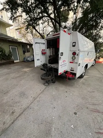 Magnet Plumbing service vehicle on-site for Water Heater Repair in Palma Ceia Pines